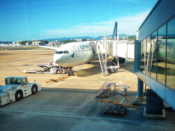 Plane at Fukuoka airport.